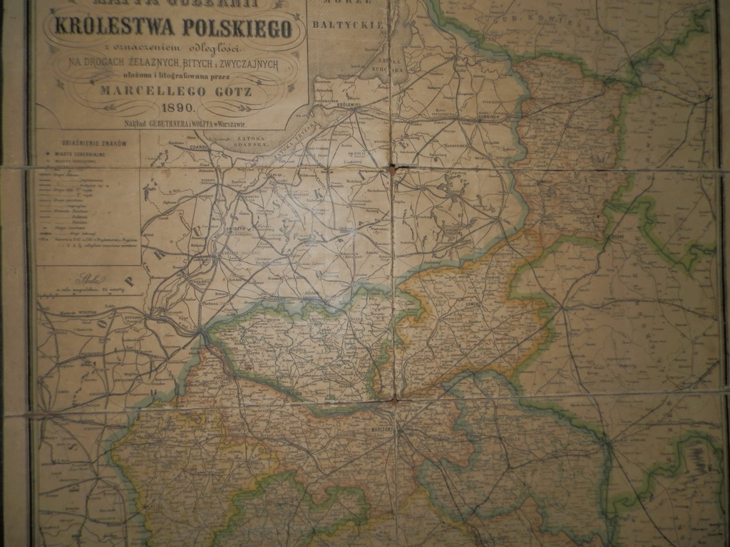 Mapa Kr Lestwa Polskiego Rok Gebethner Gotz