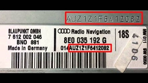 Розшифровка Радіо # VW # AUDI # код # віддалено - 3