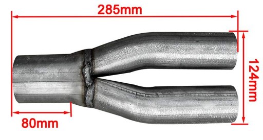 Трійник y-pipe розгалуження 64 мм на 2X 51 мм FENNO - 2