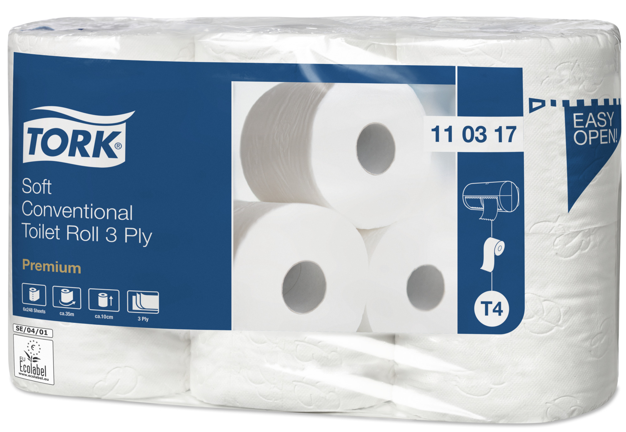 Papier Mała Rolka T4 Tork 110317 Premium 34,7m x6 rolek EAN (GTIN) 7322540011517