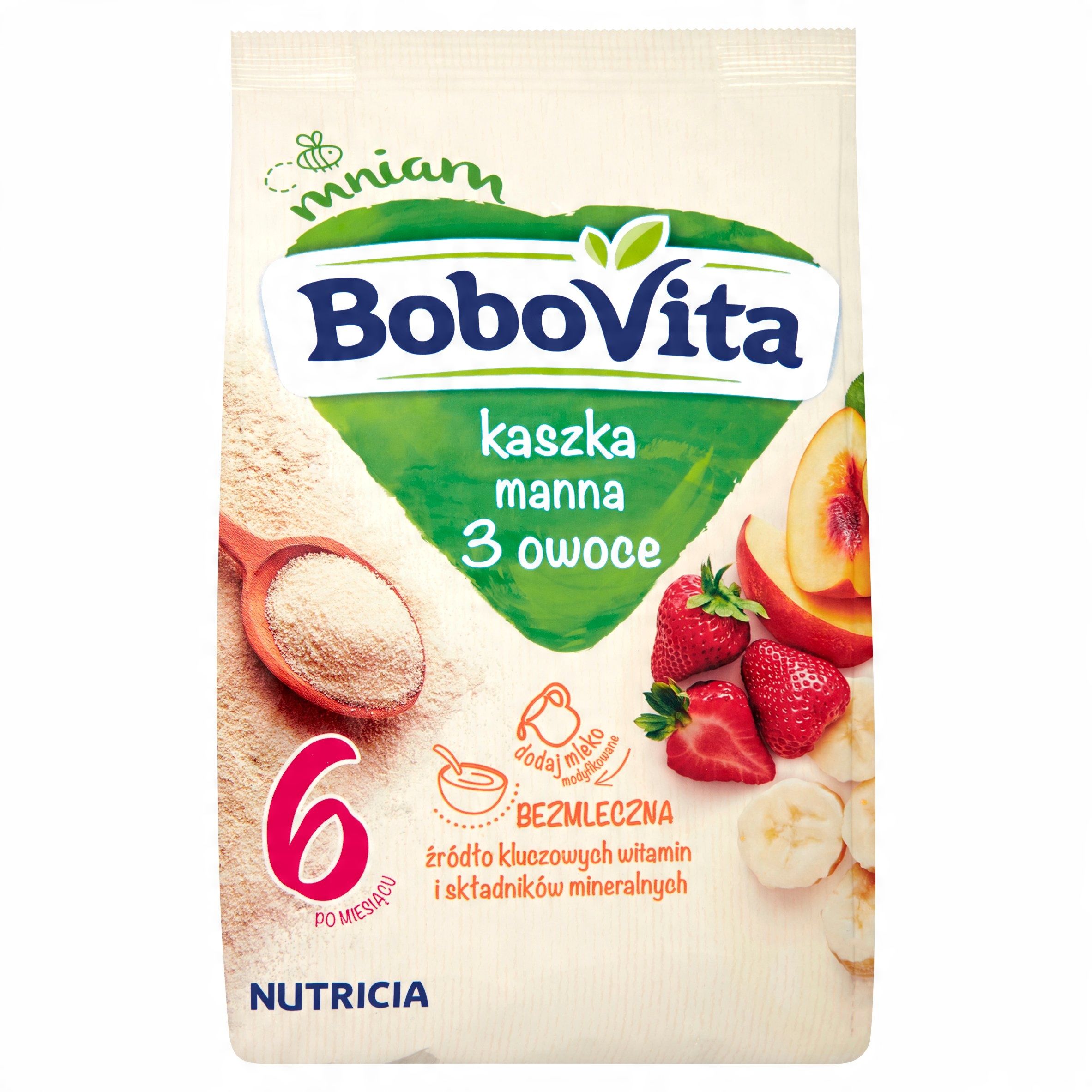 

Bobovita Kaszka Manna o smaku owocowym 180g