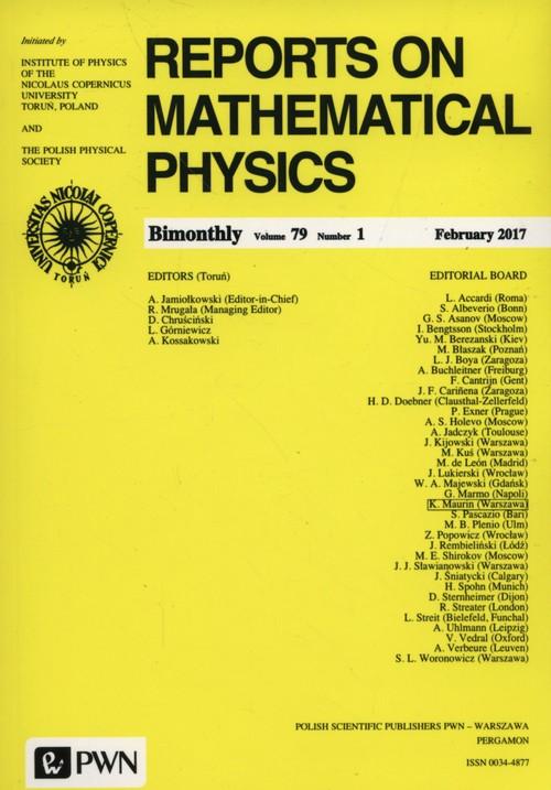 

Reports on Mathematical Physics 79/1 2017