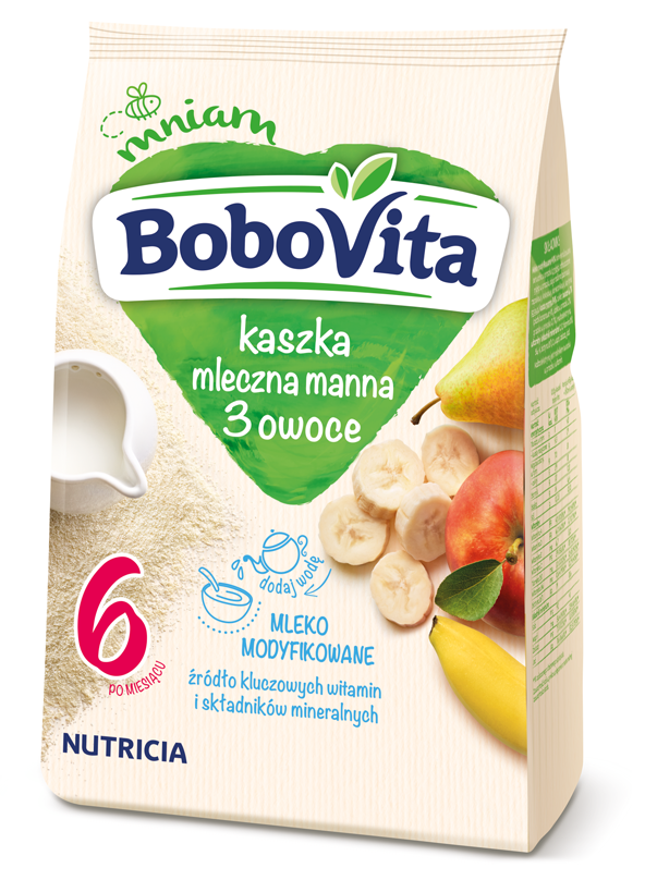 

Kaszka manna BoboVita 3 owoce 230 g