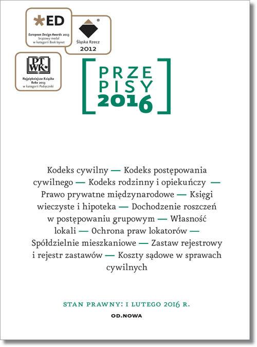 

Przepisy 2016 Zbiór cywilny Kaszok Agnieszka