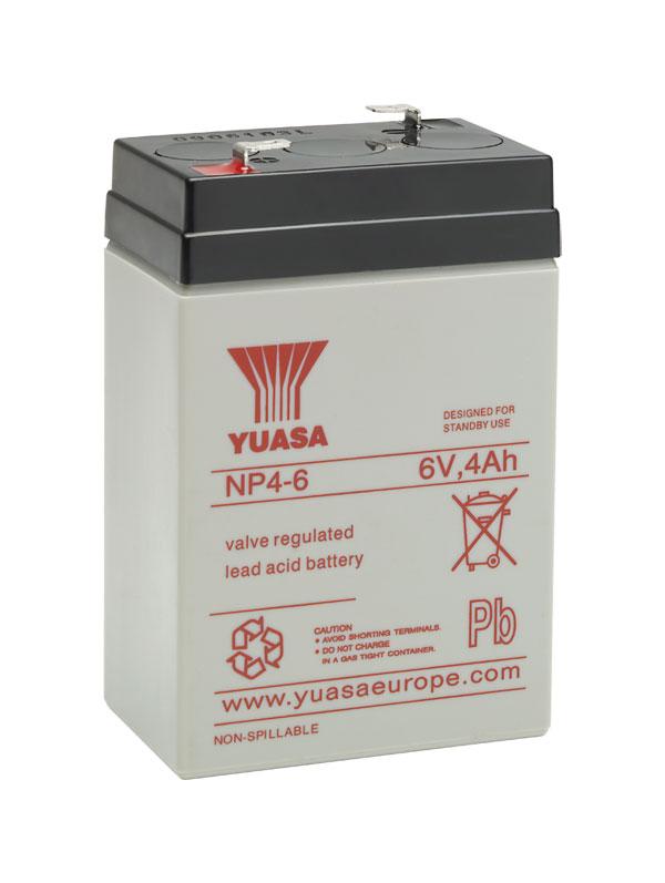 AKUMULATOR YUASA NP4-6 AGM 6V 4Ah UPS BUFOROWA