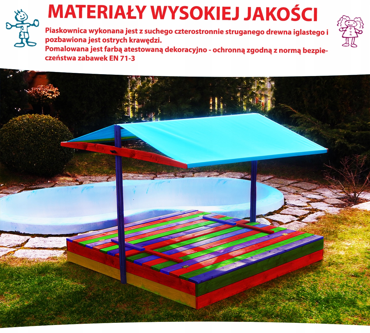 PIASKOWNICA Z ŁAWECZKAMI DASZKIEM DLA DZIECI 12Ocm Bohater Inny