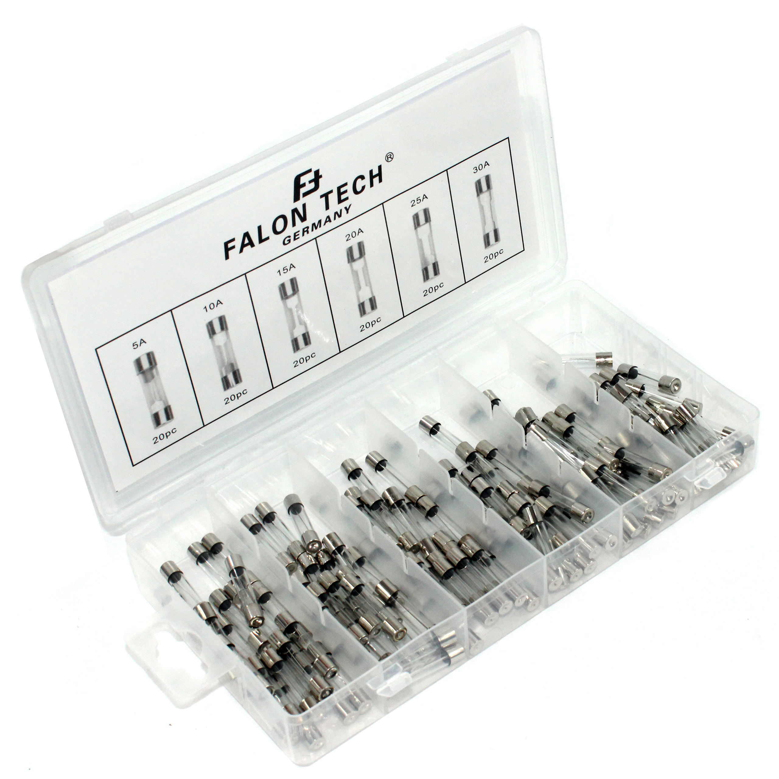 BEZPIECZNIKI SZKLANE ZESTAW BEZPIECZNIKÓW 120szt.