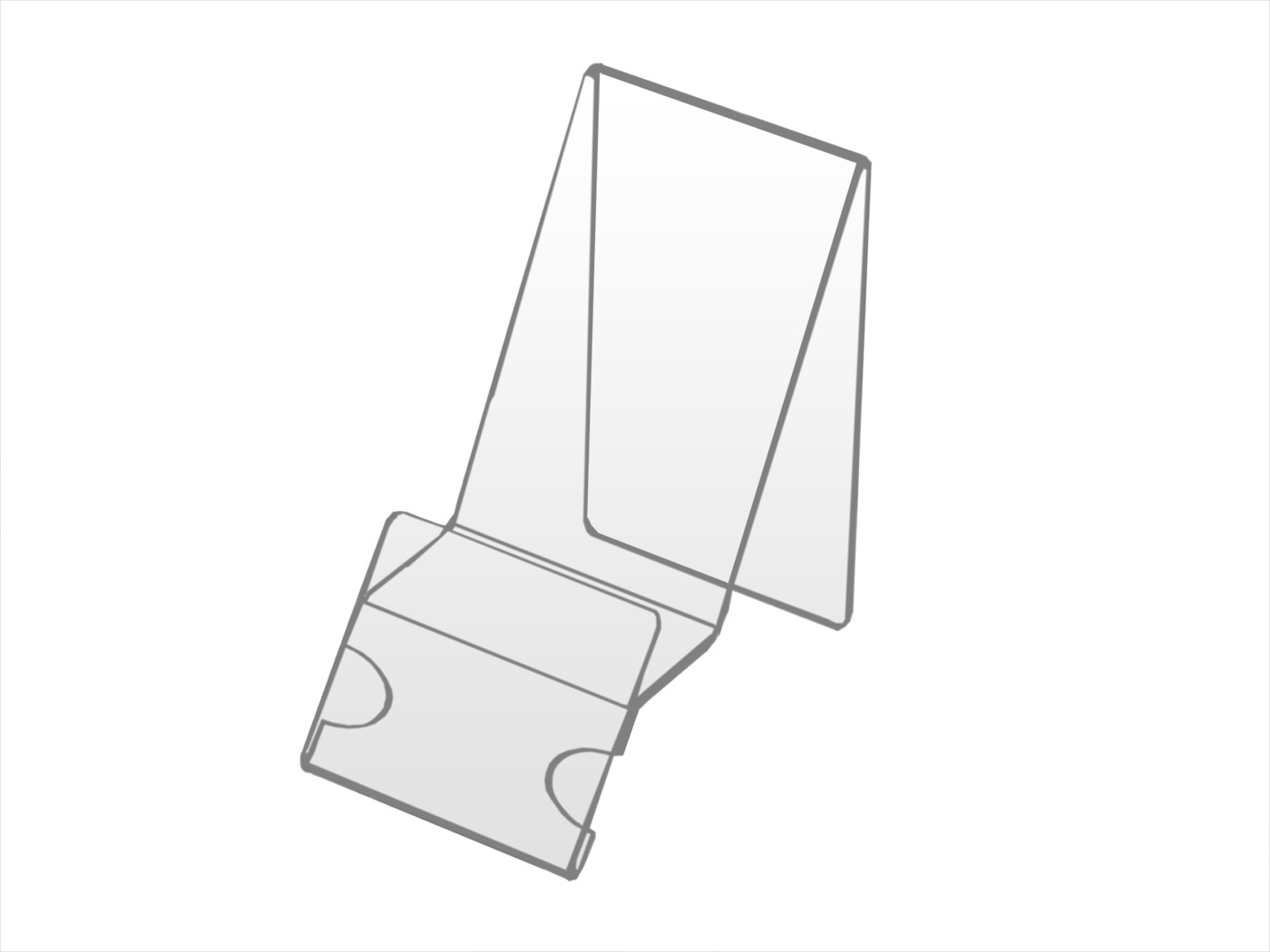 STOJAK, PODSTAWKA POD TELEFON Z OPISEM Z PLEXI