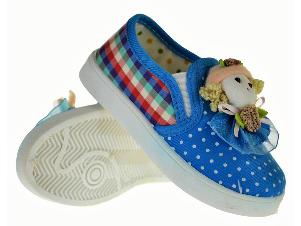 Kids KROPKI KRATKA Trampki LALKA Gumka BŁĘKIT r28 Marka inna