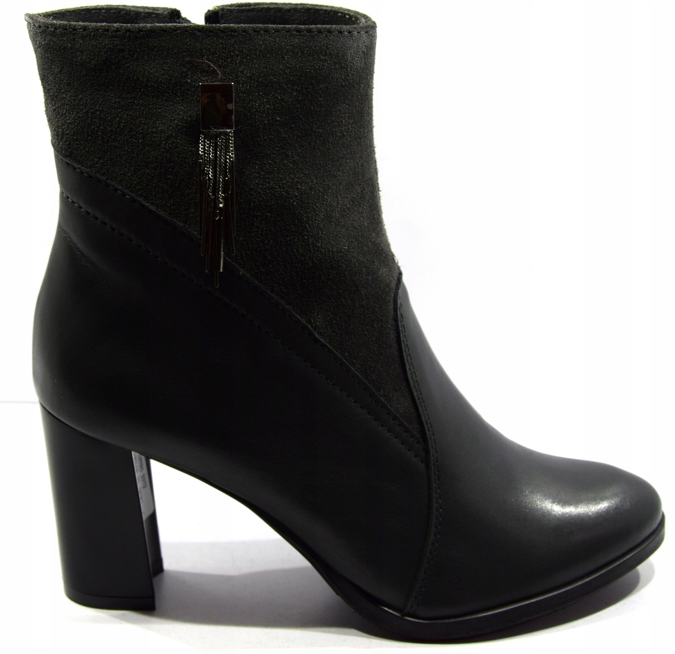 Elegantní Dámské Kotníkové Boty Na Podpatku 2072 R37