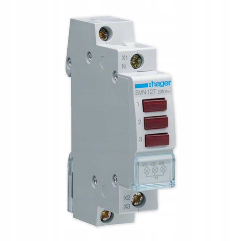 

Hager Lampka modułowa 3F czerwona 230-400V SVN127