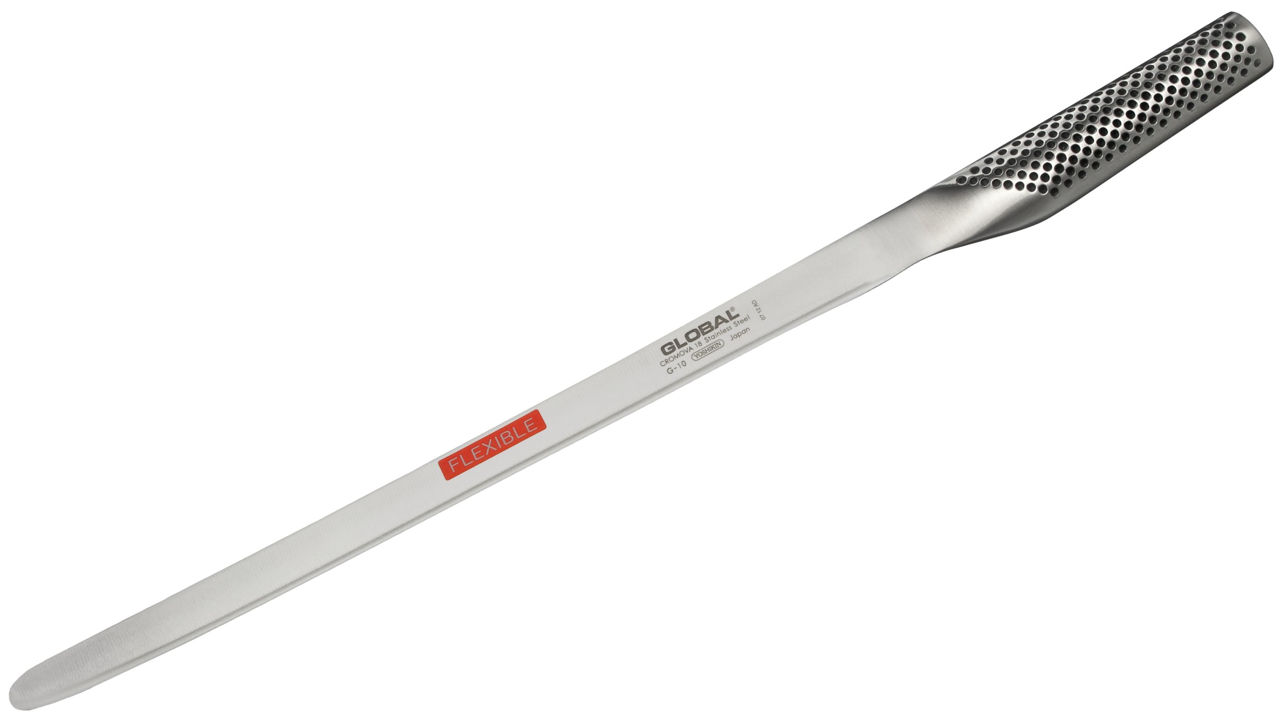 Nôž na lososy a šunku Global G-10 31 cm Cromova 18 pružný Japonsko