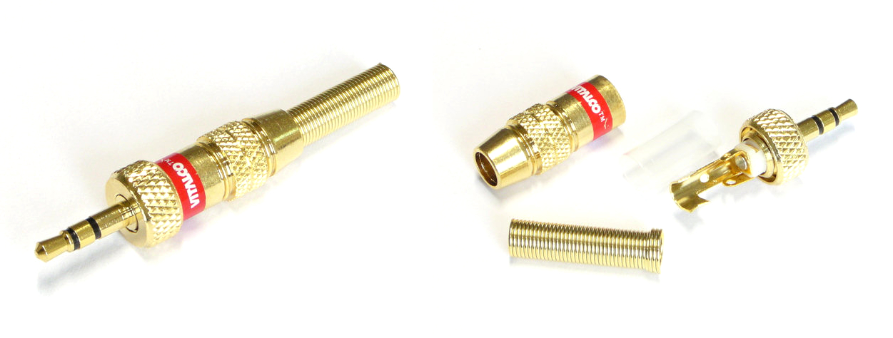

Wtyk 3.5mm Mały Jack Stereo pozłacany Hq