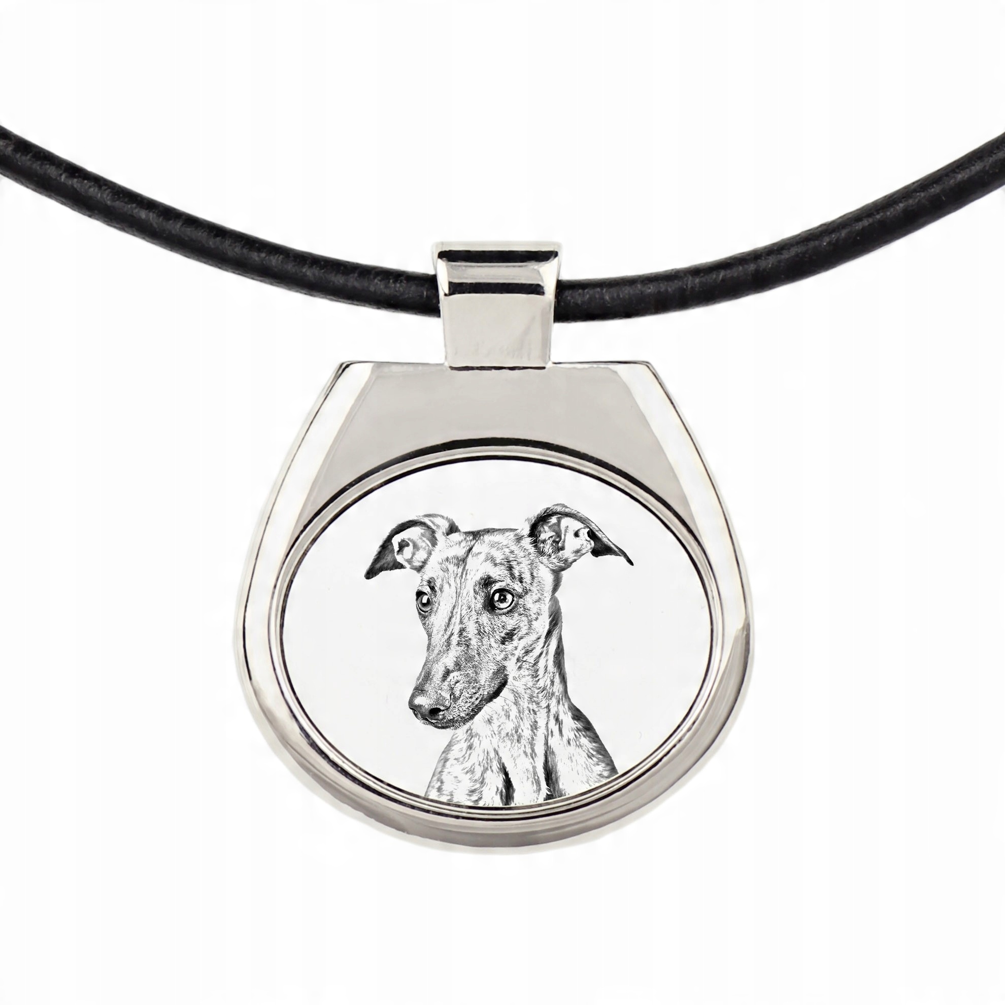 

Whippet Naszyjnik zawieszka na rzemieniu z grafiką