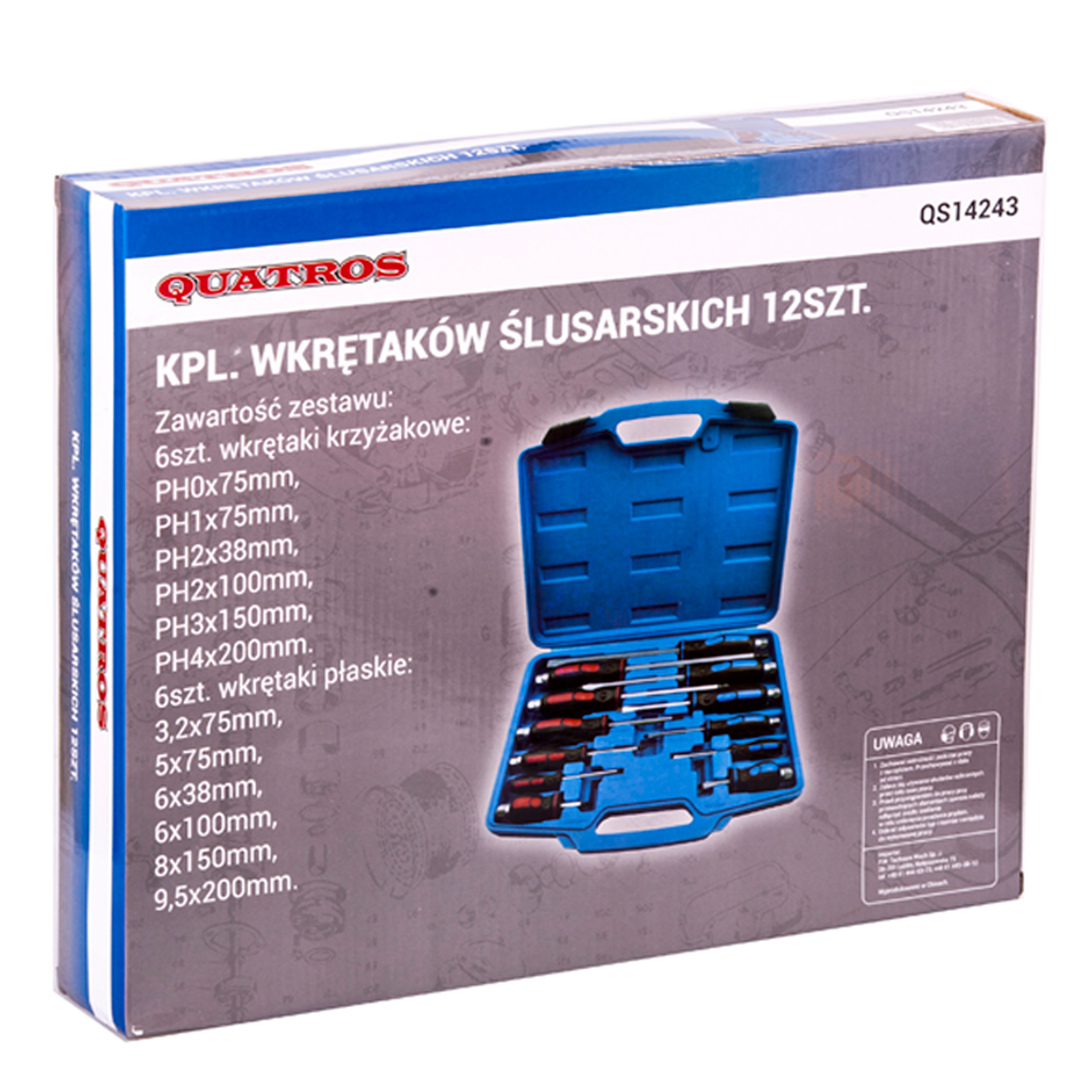 Набор слесарных отверток Quatros qs14243