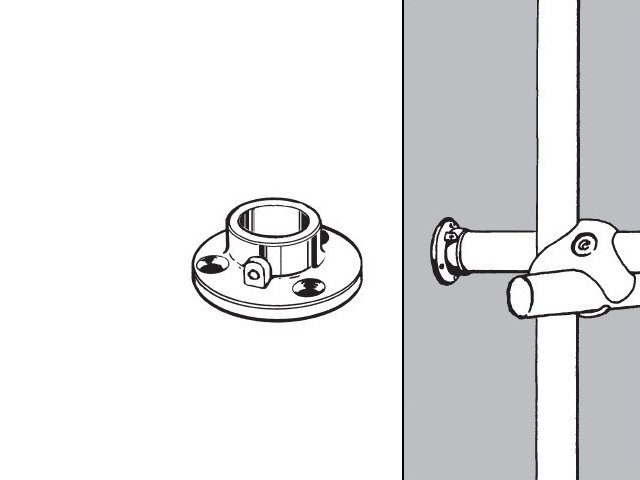 KOŃCÓWKA MOCUJĄCA DO ŚCIANY ROZETKA RURA FI25 TRIS Marka Shop line
