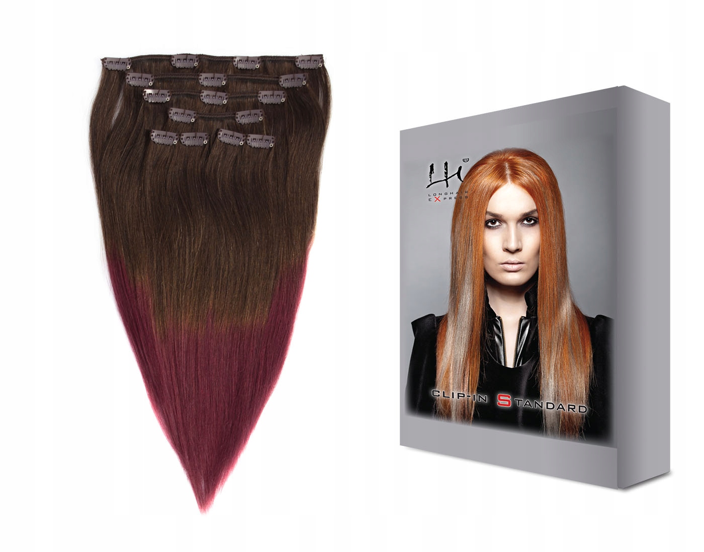 2-118 40-45 cm 6dílná sada přírodních vlasů