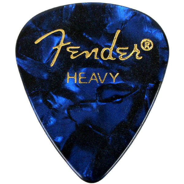 

Fender kostka Premium Celluloid Blue Moto Heavy