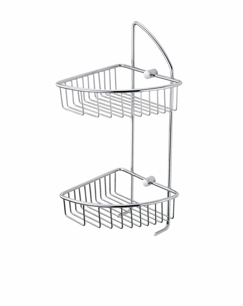 Rohový kúpeľňový košík dvojitý stella 16.051