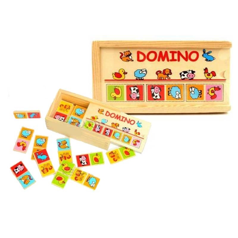 

drewniane Domino zwierzęta na Farmie