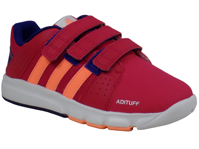 Adidas Buty na rzepy, kryte różowe dla dziewczynki leciutkie roz. 33