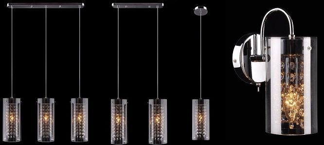 KINKIET ŚCIENNY SZKLANY KLOSZ KRYSZTAŁ MARIO 1B Marka EUROSTAR