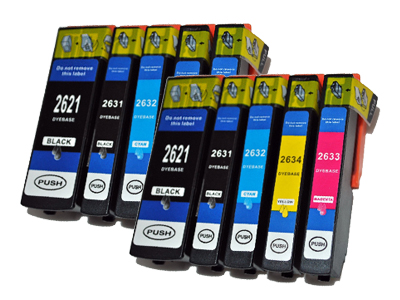 10x Чернила для Epson T2621 XP510 XP600 XP605 XP610