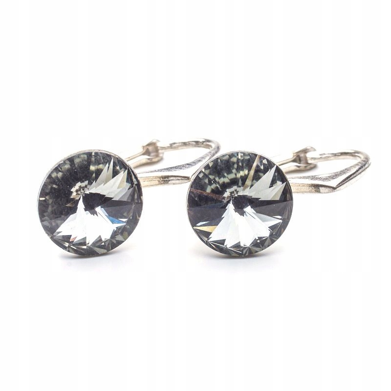 

Srebrne kolczyki 925 z kr. Swarovski Rivoli 8 Bd