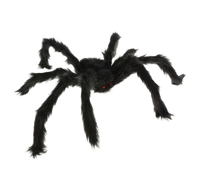 

Wielki czarny włochaty pająk pająki Halloween 60cm