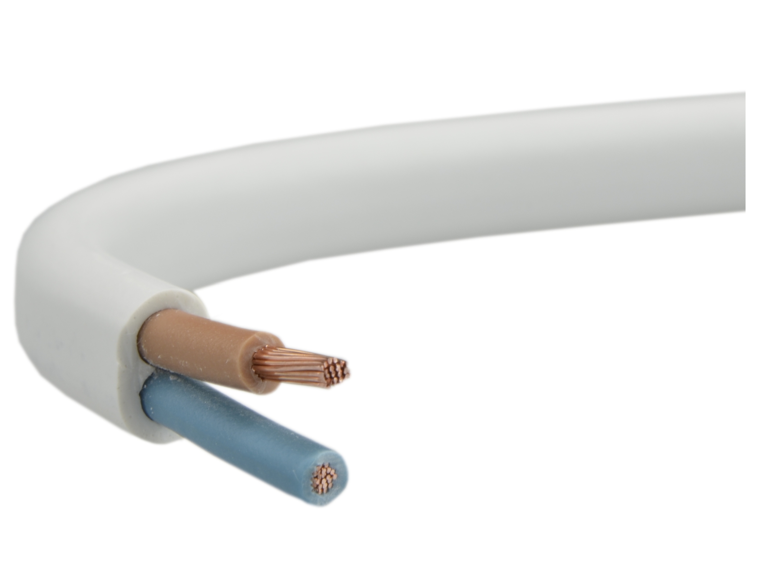 Przewód płaski OMYp 2 x 1,5 Biały 1 szt 100 m