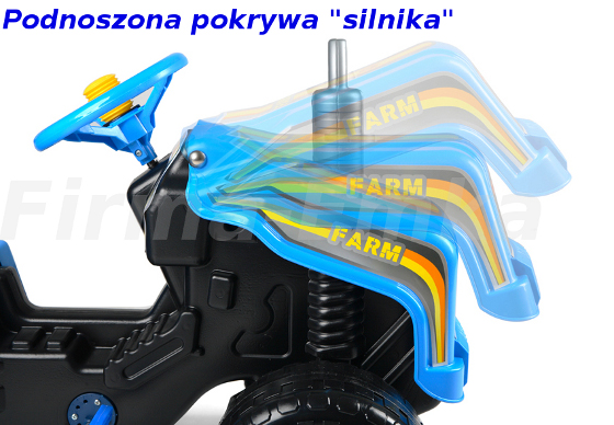 POLSKI TRAKTOR TRAKTOREK na pedały PRZYCZEPA +KASK Marka BJ