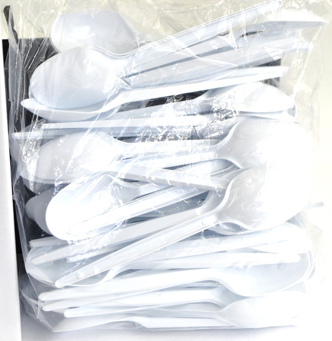 

Obiadowe Łyżki Do Zupy Plastikowe sztućce 100sztuk