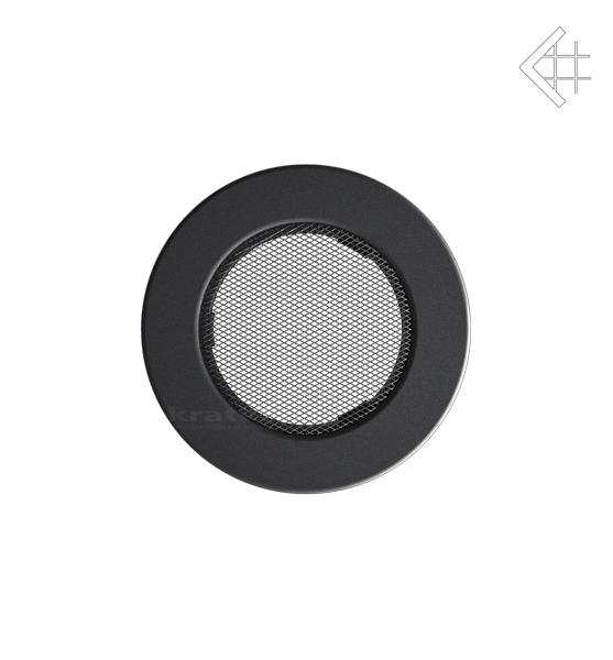 KRATKA OKRĄGŁA GRAFITOWA FI 100 KOMINKOWA SZARA metalowa z siatką kominka Kolor dominujący odcienie szarości