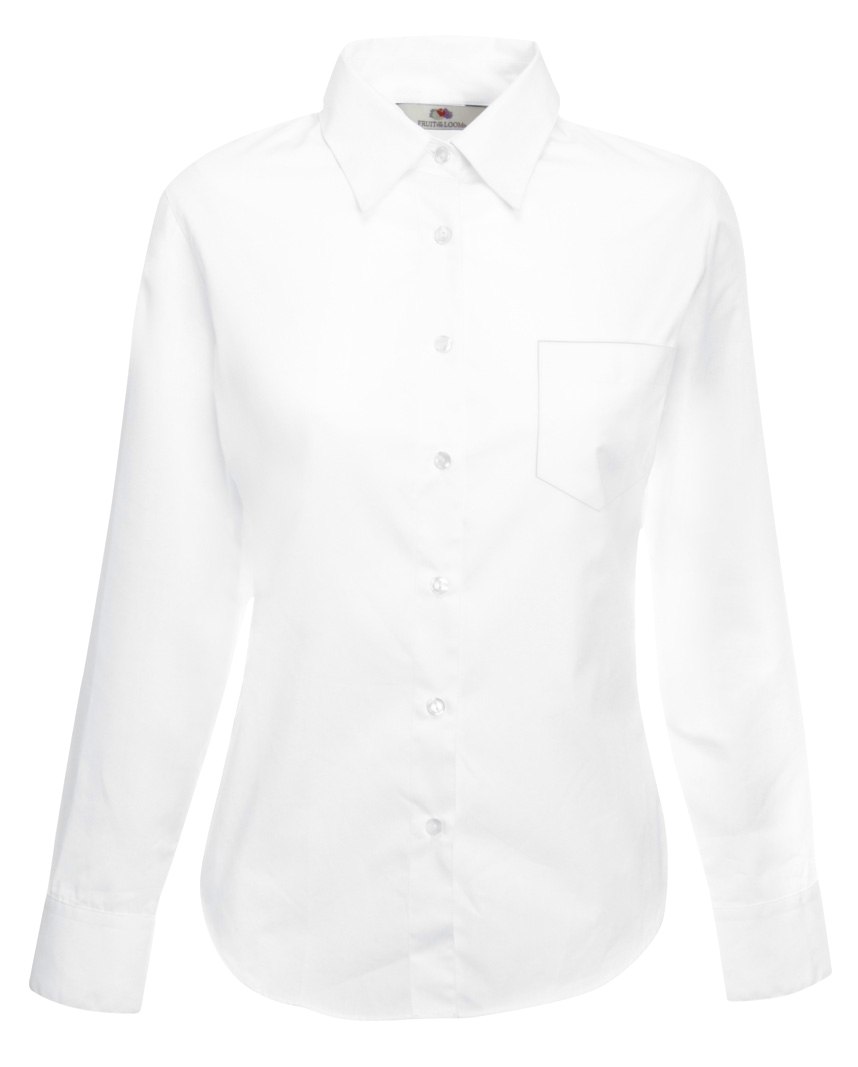 

Ladies Poplin L/s Shirt White XXL