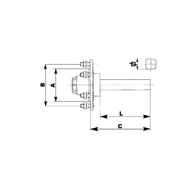 Polos przyczepy ADR profil 60x60mm Machine brand Other