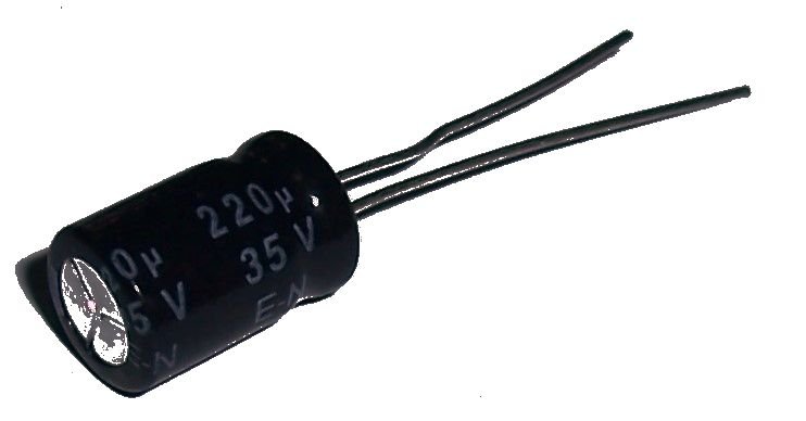 

Kondensator Elektrolit 220uF 35V 105st 10szt=2zl