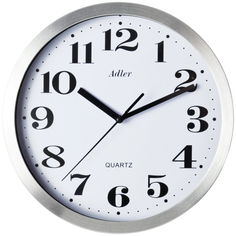 

Zegar Adler Aluminiowy Gruba Rama 25CM 30088