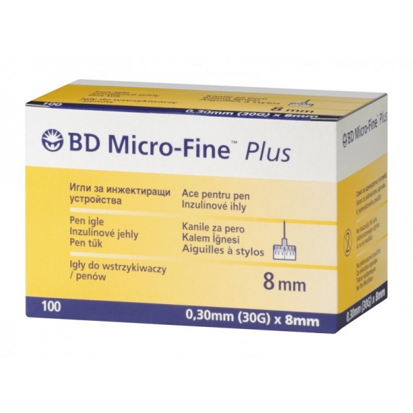 

Igły do penów 100szt Bd Micro-Fine Plus 0,3x8mm