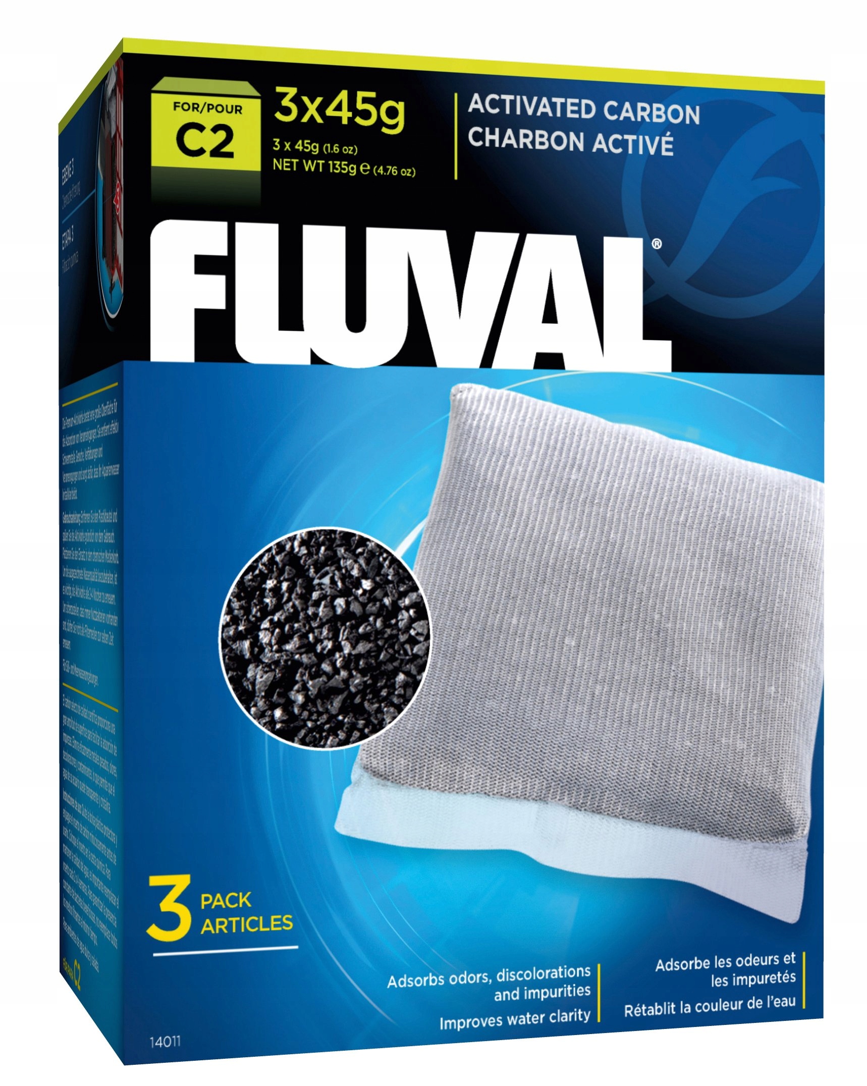 

Hagen Wkład węglowy do filtra Fluval C2 3x45g