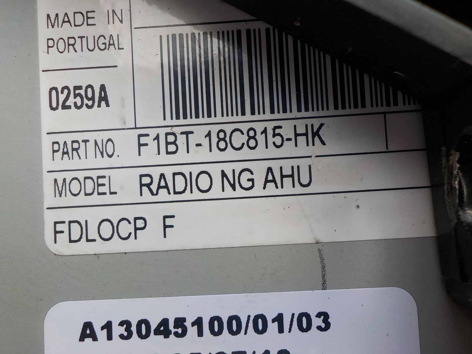 F1BT-18C815-HK - FORD FOCUS MK3 LIFT РАДИО НАВИГАЦИЯ СЕНСОРНАЯ ПАНЕЛЬ