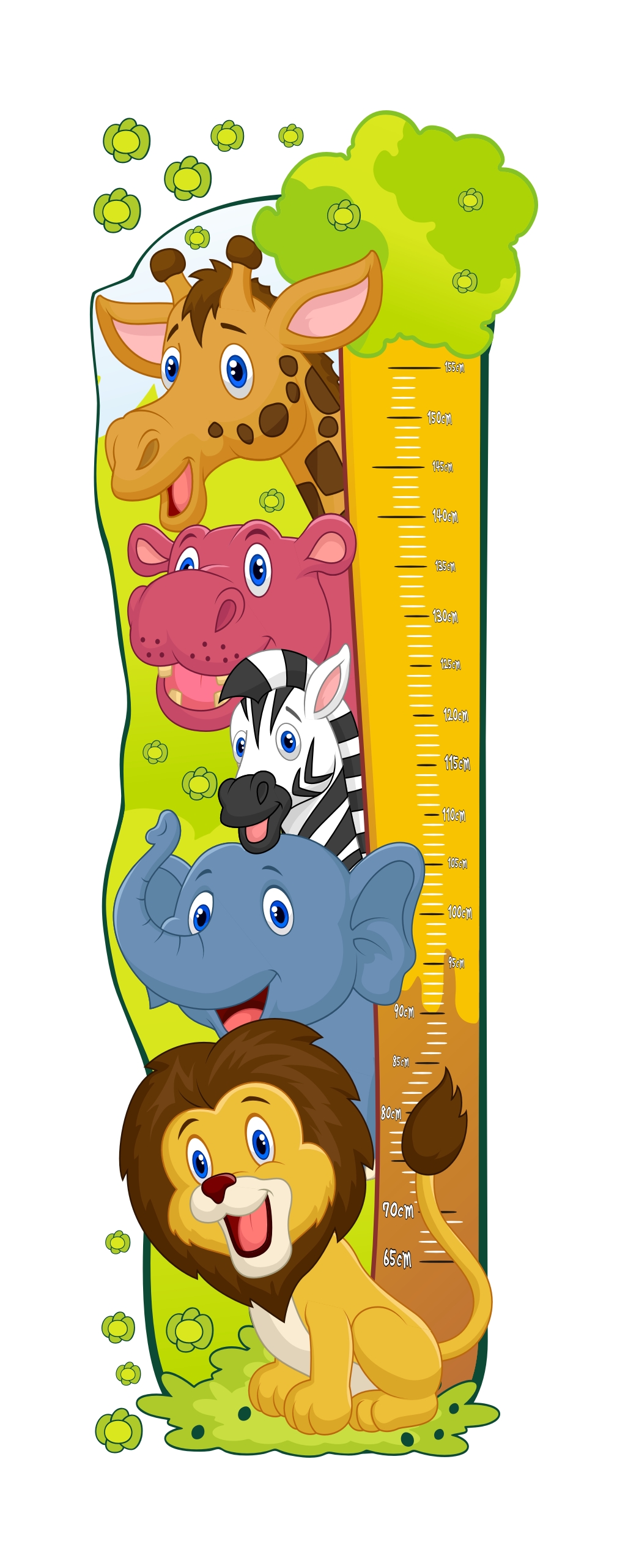 Стикер стены 155см СОВОК РОСТА измерение 42 wz.