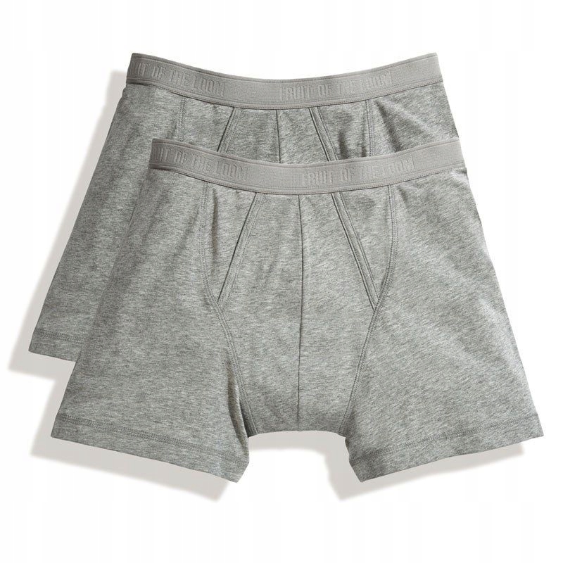 

Fruit Of The Loom 2-pak Bokserki Light Grey Marl M