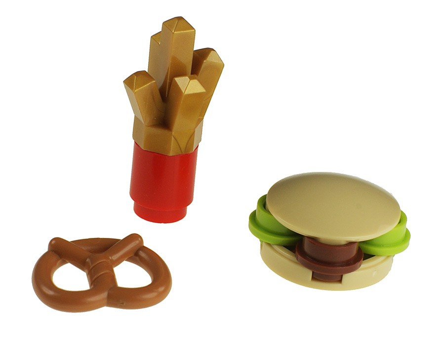 

Lego Jedzenie frytki hamburger ciaskto precel