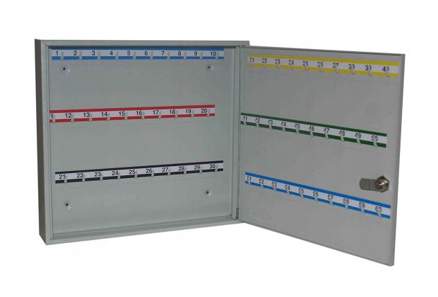 

Metalowa szafka kasetka skrzynka na klucze 60kl.