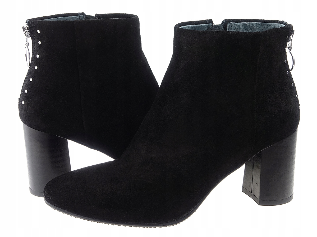 Ryłko buty botki 7PVE6 czarny welur, skóra 40 Marka Ryłko