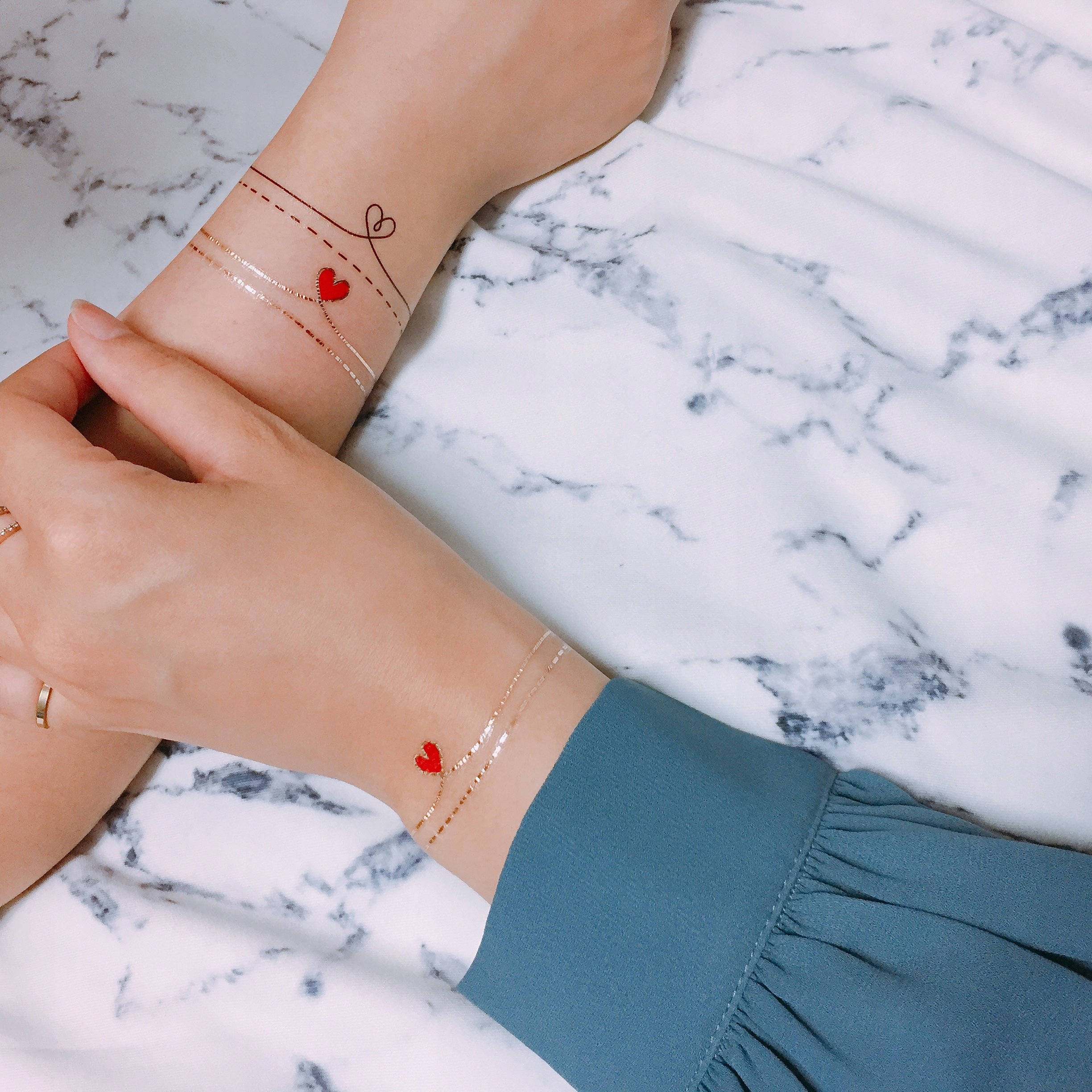 Paperself tatuaż Love naklejane na rękę plecy tymczasowy wodny