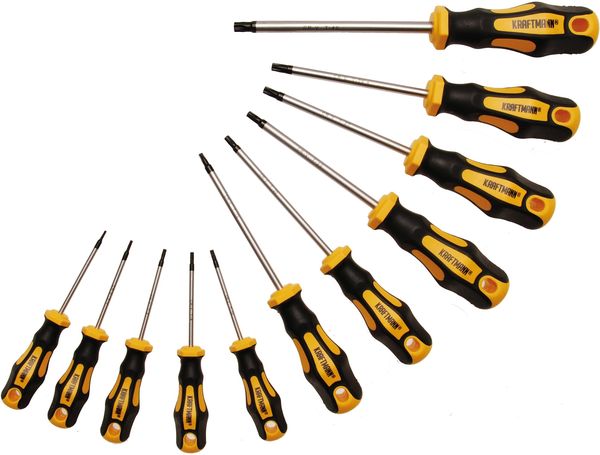 WKRETAKI UTWARDZONE TORX T6 T40 11 szt OLSZTYN