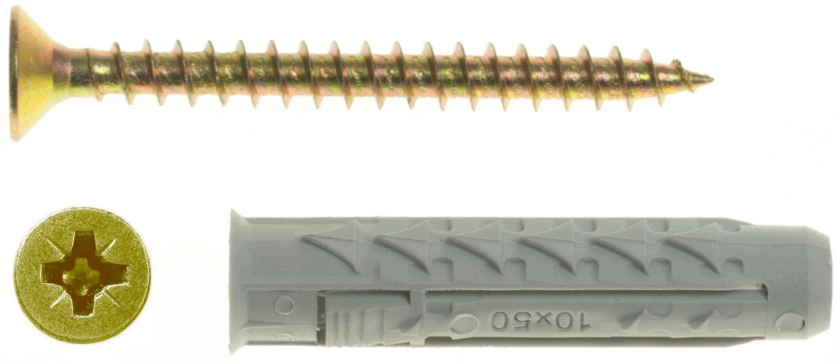 

BX10+US6X80/100 Kołek rozporowy BX+wkręt stożkowy