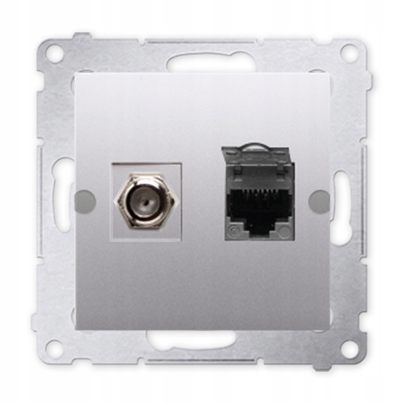 

Simon 54 Gniazdo Komputerowe RJ45+SAT srebrne