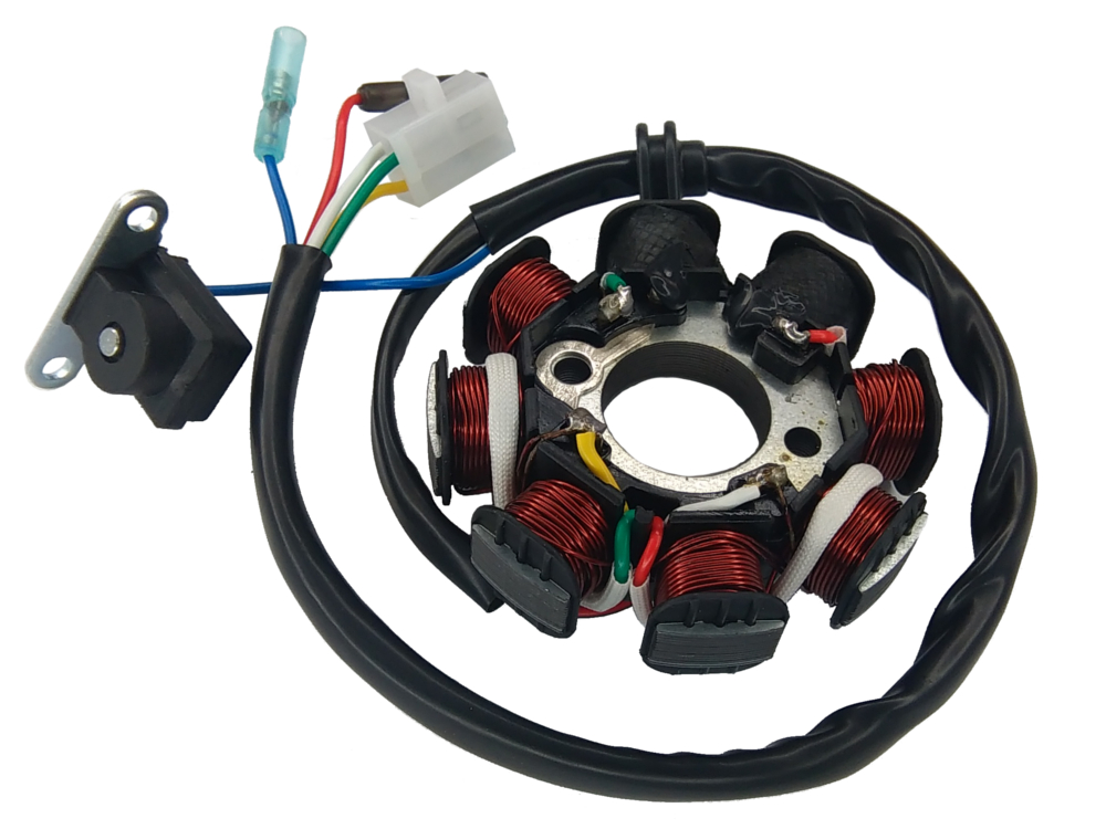 

Iskrownik Stojan Stator 4T GY6 5 kabli 8 cewek